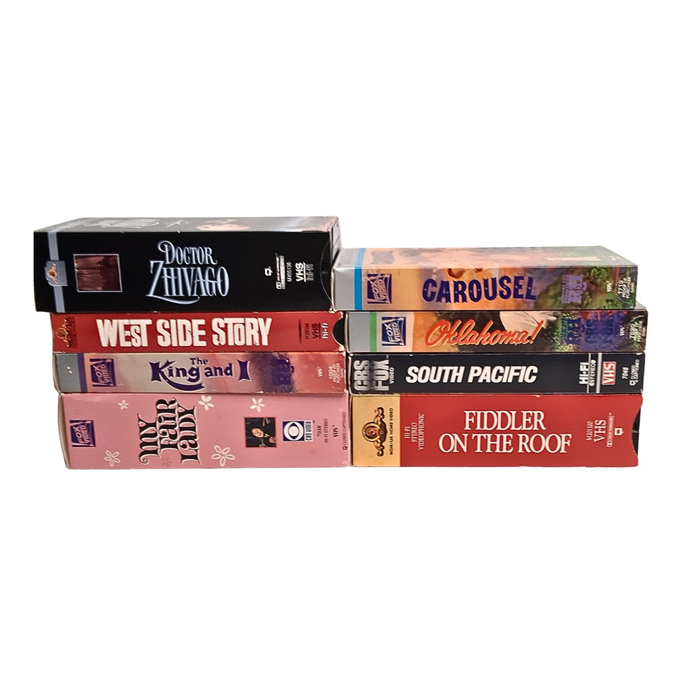 Lot of 8 VHS Musicals Movies Mixed Collection- West Side Story-Carousel- Used